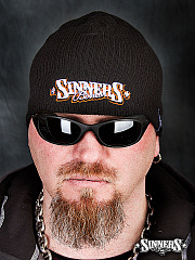 Black Winter Hat "SINNER's BONES"