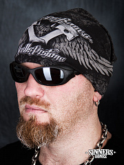 Black Winter Hat "Hells Pistons"