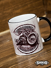 Ceramic Mug "ROCK HARD RIDE FREE"